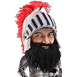 Beard Head - The Original Barbarian Knight Knit Beard Hat (Black)