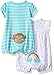 Carter's Baby Girls' 2-Pack Romper, Rainbow/Monkey, 6 Months