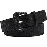 COTIM COYIN Broad Girls Sequin Sparkly Leather Belt
