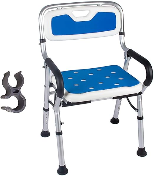 Amazon.com : AJH Shower Chairs for Seniors Blue Anti-Slip Padded Seat 4