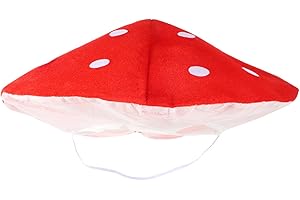 OATIPHO 1 Pc Red Mushroom Hat - Kids Cosplay Costume Spotted Cap for Children Carnival Party Funny Role Play Prop for Boys Gi