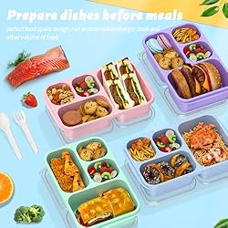 Bento Box for Adults and Snack Containers Set of 4