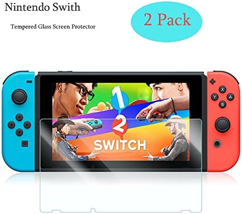 Nintendo Switch Screen Protector 9H Hardness 2.5D Eyes Protection Tempered Glass Screen protector for Nintendo Switch (2 Pack Screen Protector)