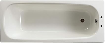 Baignoire Contesa 160x70cm En Acier Emaille Epaisseur 1 5mm Bord Plat Percee 2 Trous D30mm Avec Pieds Metal A Viss Amazon Fr Bricolage