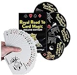 Magic Makers Royal Road to Card Magic Deluxe Magic Training - Complete Set Including a Delands Marked Deck - Over 100 Card Trick Effects From Beginner to Expert Skill Levels