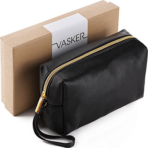 Vasker large cosmetic pouch for purse makeup cosmetic b…