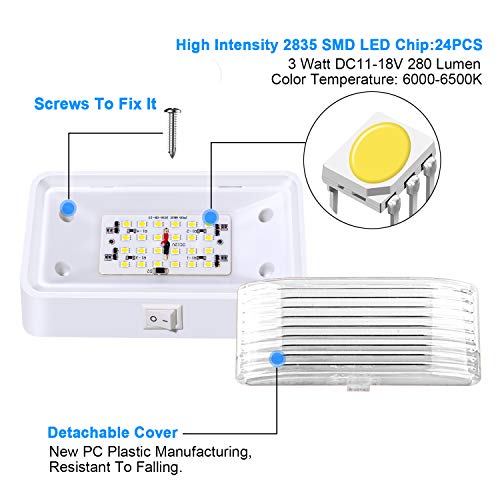 image for BlueFire Super Bright LED RV Porch Light RV Exterior Lights Porch Util