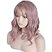BERON 14 Inches Purple Wig Short Curly Wig Women Girl's Synthetic Wig Dust Purple Wig with Bangs Wig Cap Included