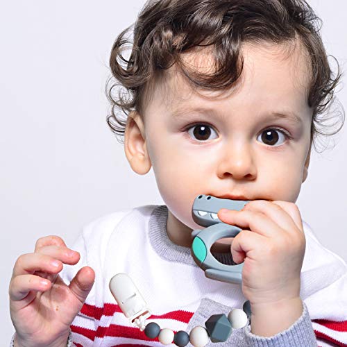 CANAY Baby Teething Toys | Baby Teether Toys with Teether Pacifier Clip Holder | BPA-Free Molar Teether Toys | Best