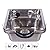 Stainless Steel Brushed Shampoo Bowl Salon Sink for Barber or Beauty Salon TLC-1167