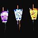 Solar Garden Lights Outdoor - Adecorty Solar Garden Stake Lights 3 Color Solar Path Lights, Landscape Lights for Garden Path Walkway Patio Lawn Outdoor Christmas Halloween Decorations, 3 Pack