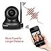 Home Security Camera ,2018 Version Wireless IP Camera with 5dBi Powerful Antenna for Pet Baby Home monitor,HD Pan/Tilt Control, 4x Digital Zoom, Night Vision , Black