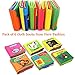 Here Fashion Soft Activity Book (Set of 6) Fun Interactive Soft Book for Toddlers with Crinkly Sounds, Developmental Toy, Nontoxic Fabric Baby Cloth Activity Crinkle Soft Books