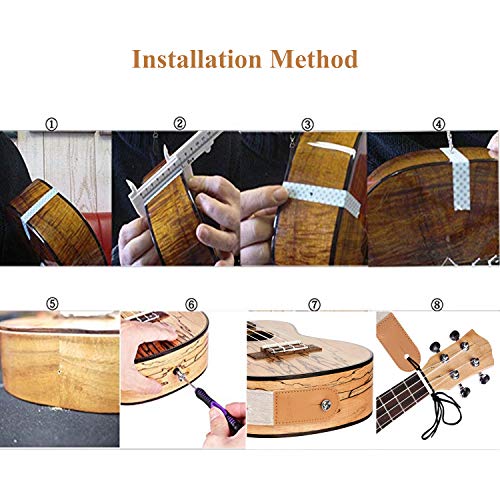 Dulphee Ukulele Strap with 1 Pick & 1 Button, Cotton Linen Adjustable Daisy Uke Shoulder Strap