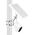 Wasserstein 2-in-1 Universal Pole Mount for Camera & Solar Panel Compatible with Wyze, Blink, Ring, Arlo, Eufy Camera (White)
