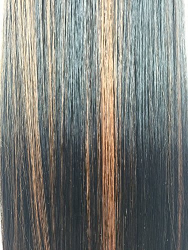 Brazilian Hair Human Hair Blend - Wild Colors & Hightlight Color & Two Tone Color - Silky Straight Michelle Remy Touch 12" 1 PACK (P1B/30) by kara
