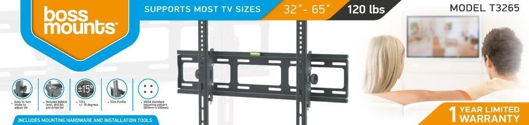 Boss Mounts Tilting LCD/LED TV Wall Mount (Fits most 32-65")