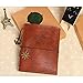 DIY Scrapbook Photo Album Handmade Leather Memory Book 60 Pages for Baby Anniversary Birthday Wedding Travel Graduation Picture (Large Brown Compass)