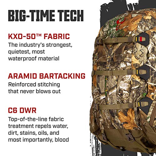 Badlands 2200 Camouflage Hunting Pack and Meat Hauler, Realtree Edge