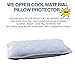 Lexeme Premium Adjustable Loft Shredded Hypoallergenic Memory Foam Pillow for Sleeping with Removable Bamboo Cover for Home & Hotel Collection Plus Pillow Protector Queen Size