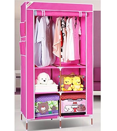 Evana 3 Feet Creative Pink Cabinet Easy Installation Folding