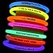 Glow With Us Brand Glow Sticks Bracelets Bulk Wholesale, 100 8” Red Glow Bracelets, Bright Color, Glow 8-12 Hrs, 100 Connectors Included, Glow Party Favor Supplies, Sturdy Packaging, Great Fun.