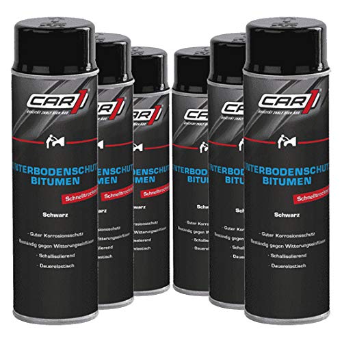 Unterbodenschutz 6 x 500 ml schwarz Bitumen Steinschlagschutz Spray Car1