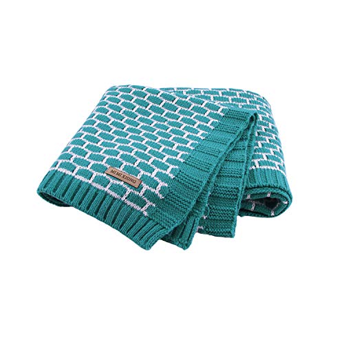 mimixiong-Extra-Soft-Knitted-Baby-Blanket-PramTravelMoses-BasketTeal80cm-x-100cm mimixiong-Extra-Soft-Knitted-Baby-Blanket-PramTravelMoses-BasketTeal80cm-x-100cm
