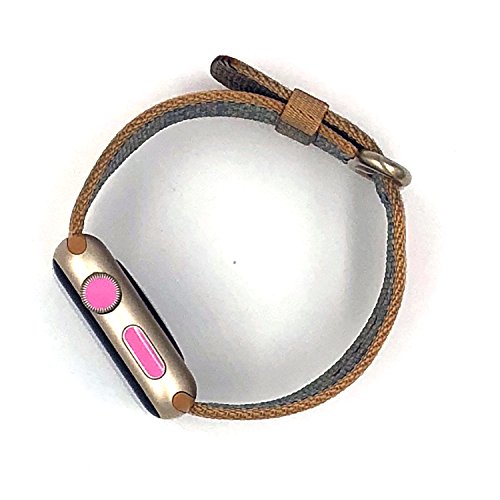 DotCrown Crown dot sticker vinyl cover, set of 8 Pink dots for all Apple Watch plus x2 matching side buttons