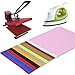 Smart Vinyl 12 Iron-On Heat Transfer Vinyl Starter Pack- 12 Sheets Each One 12 In X 10 In PU – Ideal Iron On Vinyl for Circuit and Silhouette