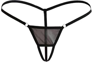 wodceeke Womens Mesh Thongs Sexy Slutty G-String Underwear Low Rise Briefs Mini Underpants for Sex Naughty