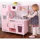 KidKraft Pink Vintage Kitchen Kids Pretend Play Set and Accessories | 53179