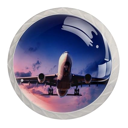 Knopf Flugzeuge 03 Möbelgriff Glas Möbelknopf Kristall Schubladengriff