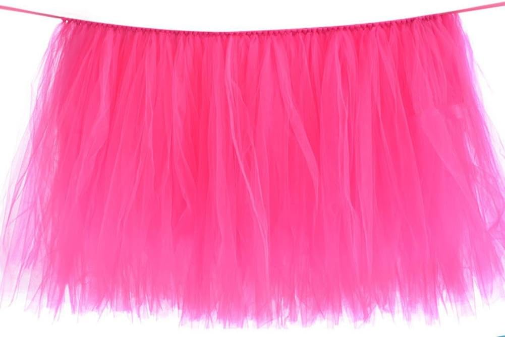 Table Dressing Table Skirt Tulle Snowflake Table Cloth Cover for Party Table Covers Baby Shower Party Wedding Birthday Decoration Home Decor Girl,91.5x80cm(1PC) , 5