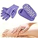 CCbeauty Gel Moisturizing Gloves and Socks Gel Linning with Essential Oils for Repair Dry Rough Cracked Eczema Hands/Feet Spa Beauty Gift, (Cotton/Purple)thumb 2