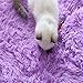 YJ.GWL Fluffy Round Rug Nursery Rug, Purple Circle Rug Kids Rug, 4 x 4 Feet