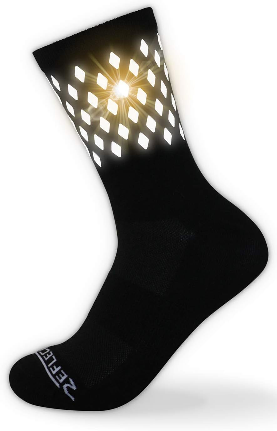 High Reflective Cycling and Running Socks Night Safety Running Gear