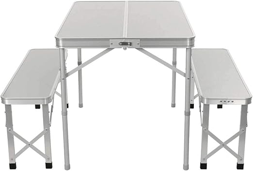 camping table and bench seats