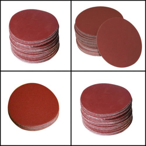 SHINA 10pcs 7" 80 GRIT Sanding Discs Velcro Hook Loop Backed Aluminum Oxide Sandpaper