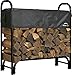 ShelterLogic 90403 Heavy Duty Firewood Rack with Cover, Black, 12-Feet