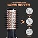 Hot Air Brush Kit for Styling and Frizz Control, with One Detachable 3-in-1 Negative Ion Hair Straightening Brush and 2 inches Auto-rotating Curling brush, 1200W, Blackthumb 1