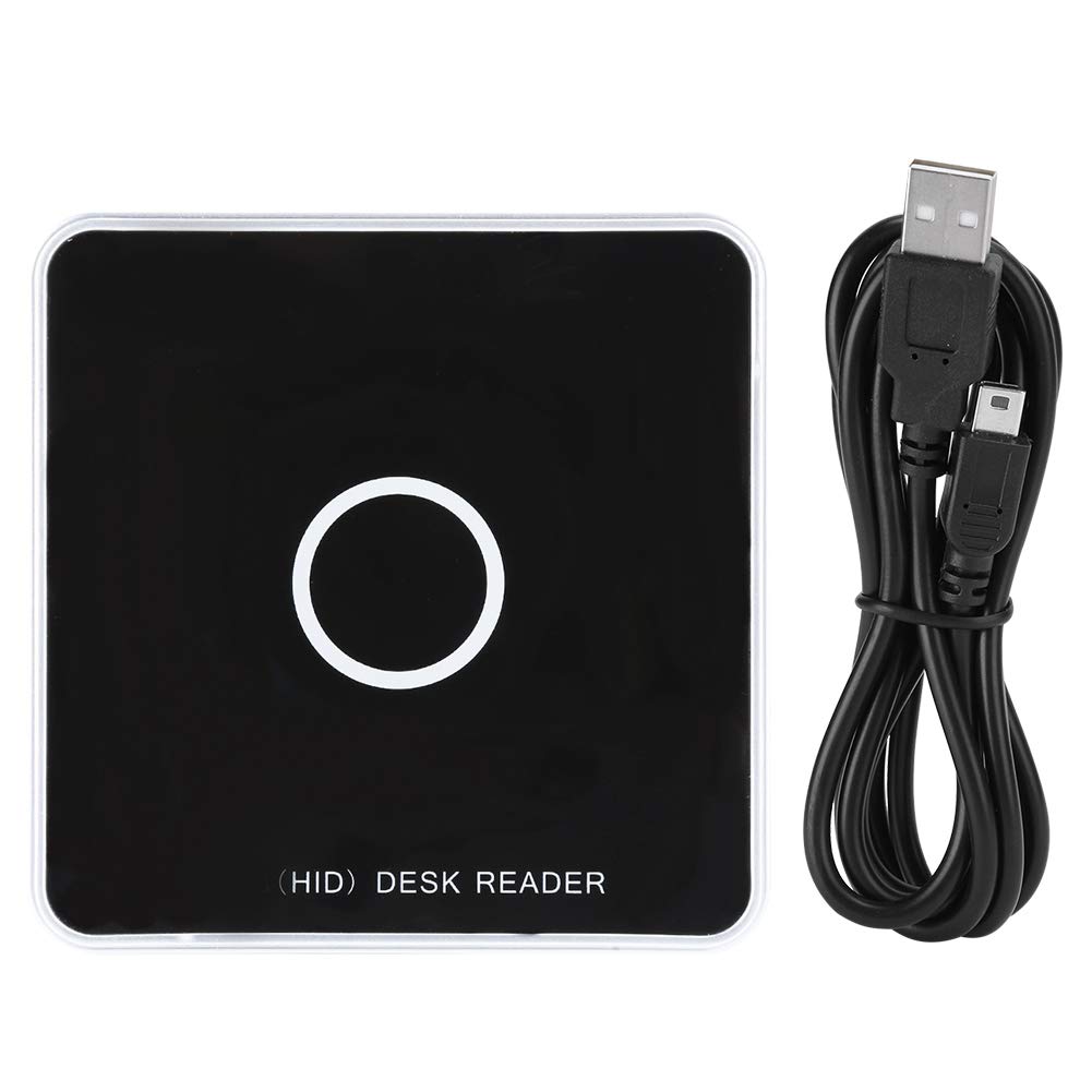 Fdit RFID Card Reader, UHF USB Desktop Reader Writer 902～928MHz Frequency, 50cm Contactless Proximity Sensor Built-in Buzzer, Compatible with ISO18000-6C, ISO18000-6B