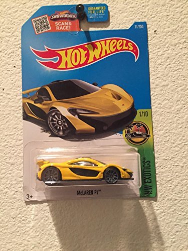 Hot Wheels 2016 HW Exotics McLaren P1 71/250, Yellow