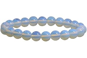 Justinstones Gem Semi Precious Gemstone 8mm Round Beads Stretch Bracelet 7 Inch Unisex
