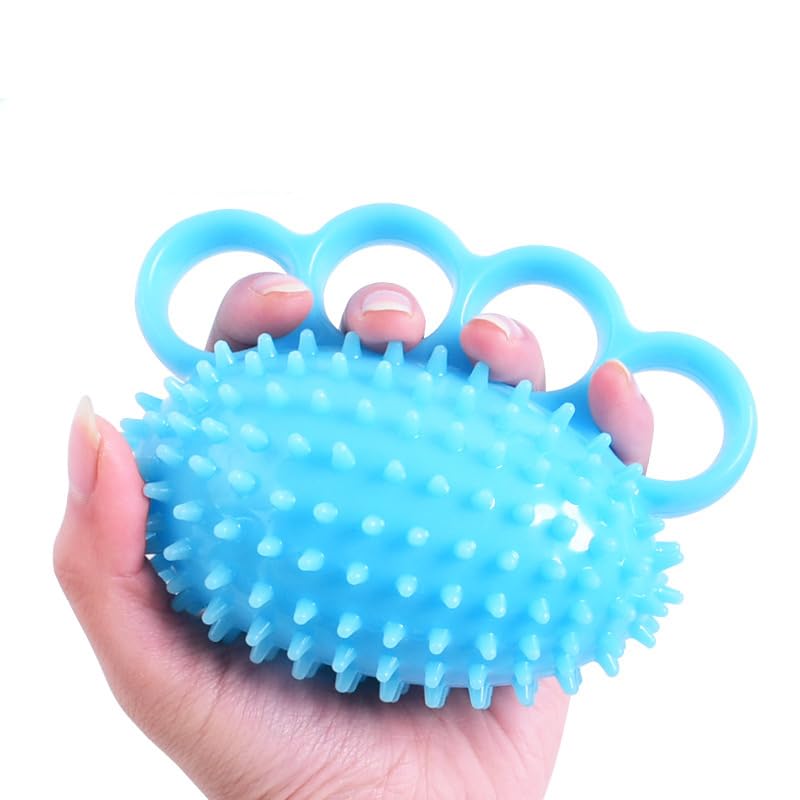 Zalati Fingerball Training Ball - L Size - Hand Grip Strengthener - Blue - Thermoplastic Elastomers
