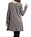 FOMANSH Women's Lace Tunic Shirt Long Sleeve Tunic Top Blouse,Gray,XX-Large/US 20-22