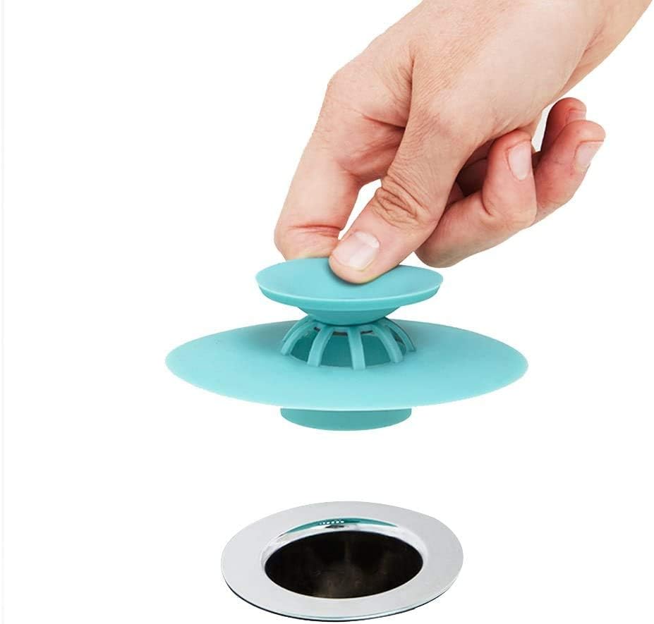 (4 Pack) BugyBagy Silicone Tub Stopper, Premium Bathtub Drain Stopper