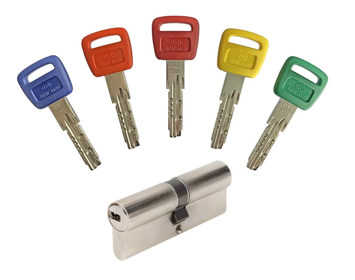 Bricard Olympia Cylinder 40+40 disengageable. 5 Keys.