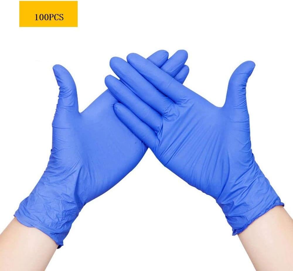 Rareccy 100PCS Disposable Nitrile Gloves Exam Gloves LatexFree, Powder