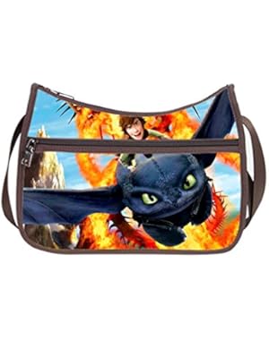 JIUDUIDODO Oxford Fabric Custom How to Train Your Dragon Cross Body Hobo Handbags Casual Bags (Twin Sides)